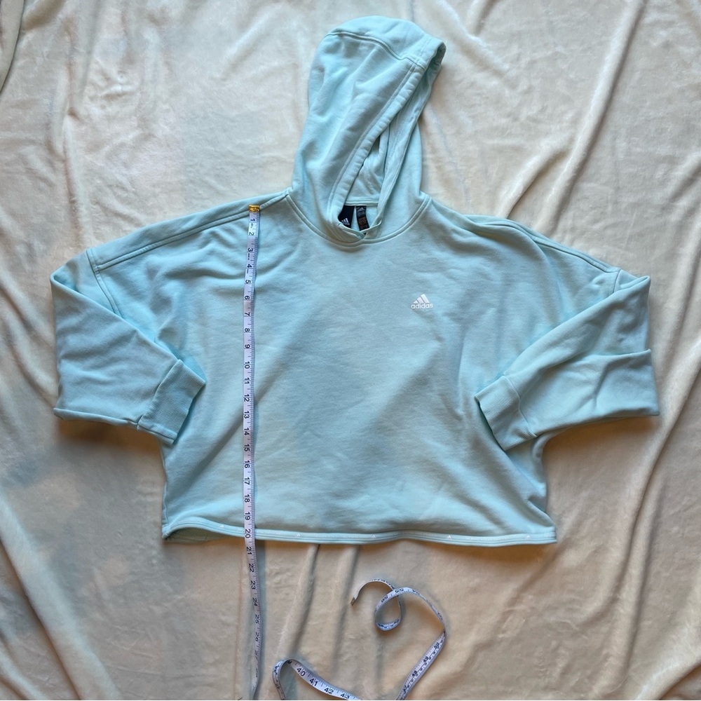 Women’s Adidas Cropped Hoodie Sweatshirt Sz M